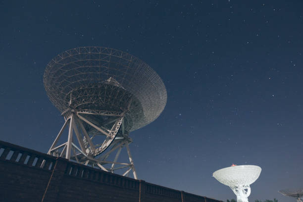 istock Astronomical radio telescopes that explore unknown worlds under the stars. 1058762014