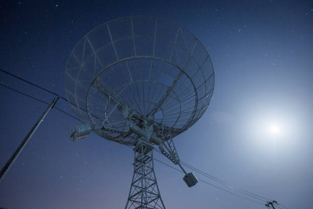 istock Astronomical radio telescopes that explore unknown worlds under the stars. 1058762040