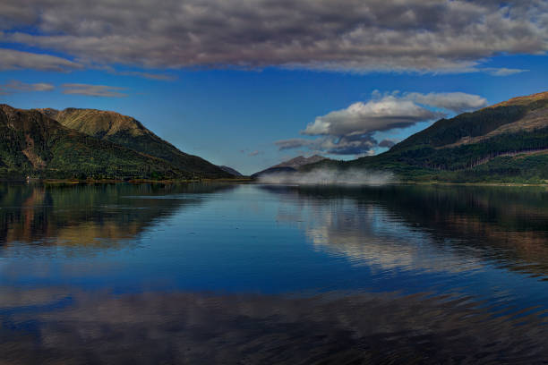 istock View over a lake with mountains at the blue hour 1058762400