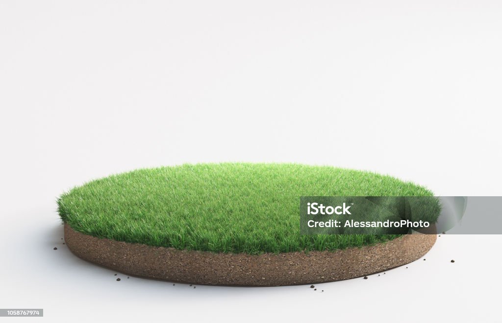 Porzione di terreno con erba - Foto stock royalty-free di Erba