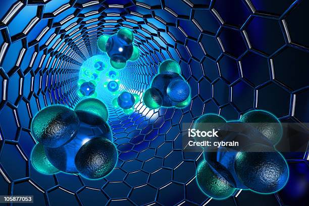 A Complex Molecular Image Representing The Sciences Stock Photo - Download Image Now