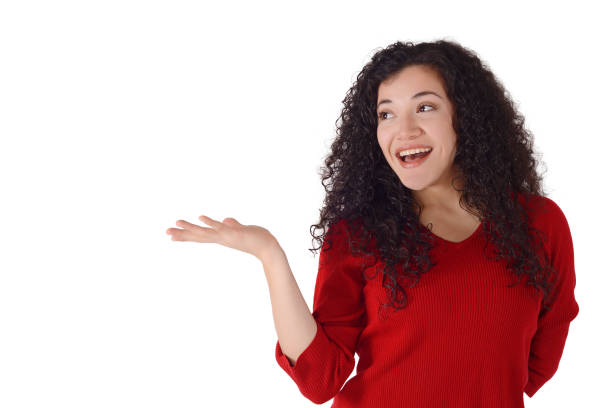 istock Young woman holding something 1058781568