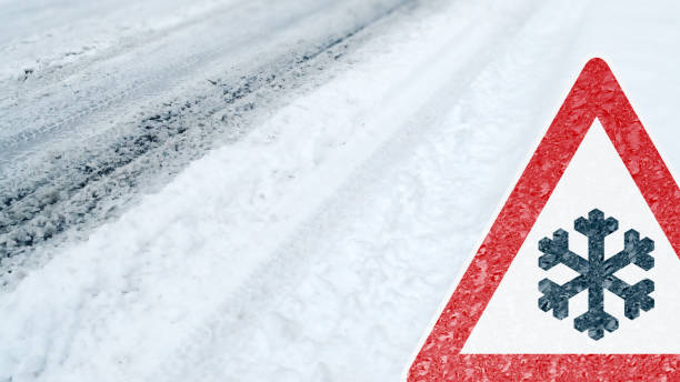 Winter Driving - Caution - Risk of Snow and Ice