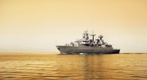istock Large nautical ship in the sea, close-up 1058797722