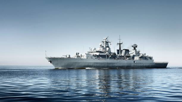 istock Large nautical ship in the sea, close-up 1058797742