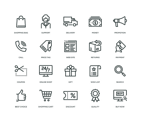 E-Commerce Icons - Line Series