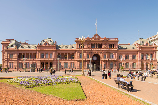 The Pink House (Casa Rosada) in \
