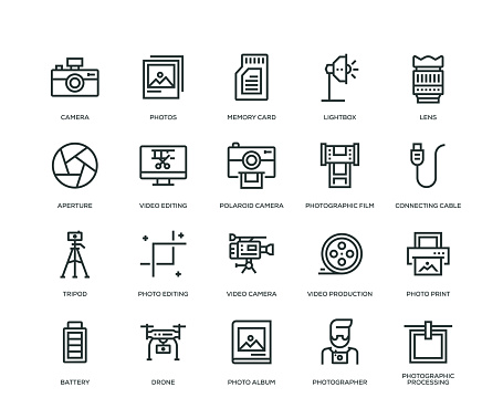 Photography Icons - Line Series