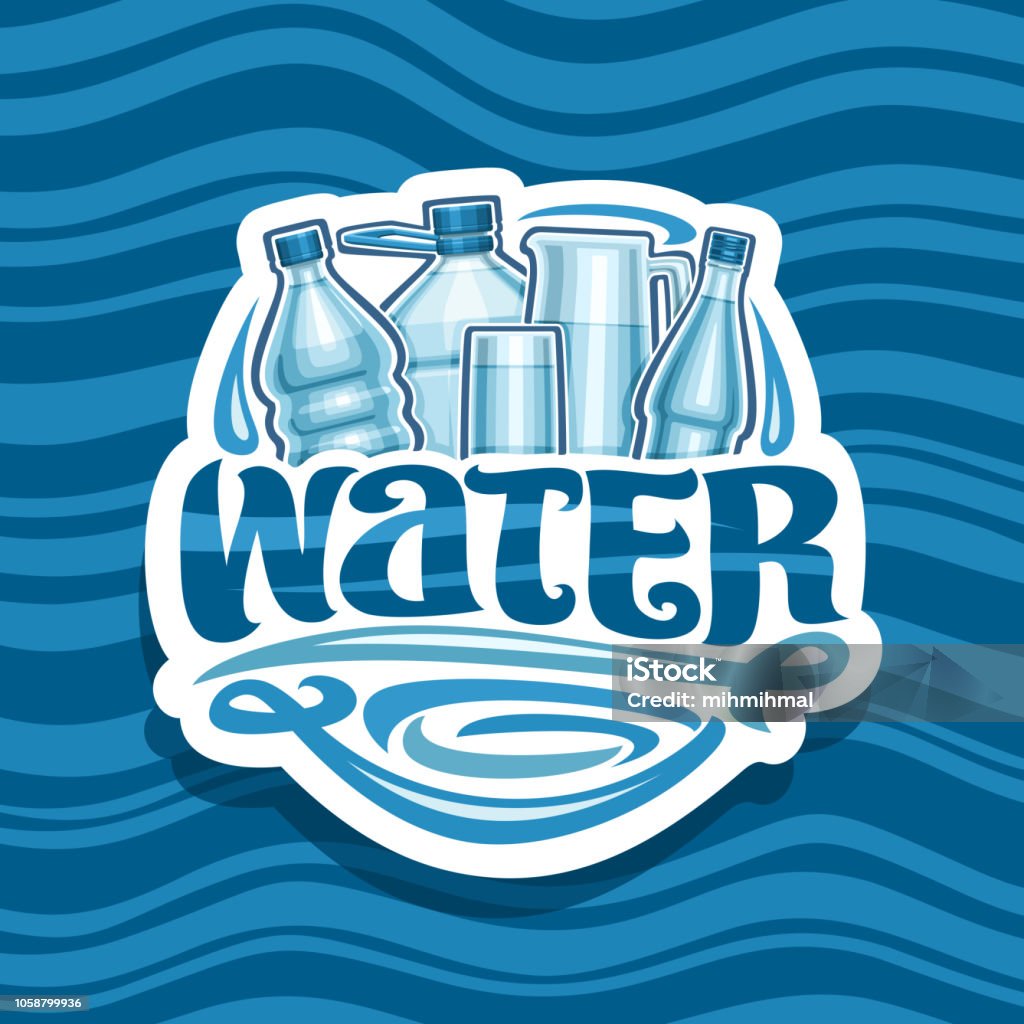 Water Lable Vector Vector Label For Drinking Water Stock Illustration - Download Image Now ...