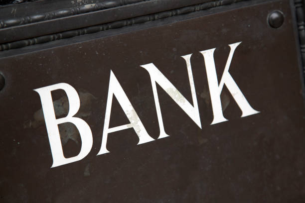istock Bank Sign on Building 1058800226