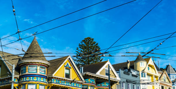 istock Row houses Victorian Architecture in Historic San Francisco 1058803342
