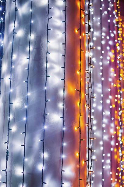 istock Full Frame Shot Of Illuminated String Lights and bokeh 1058805258