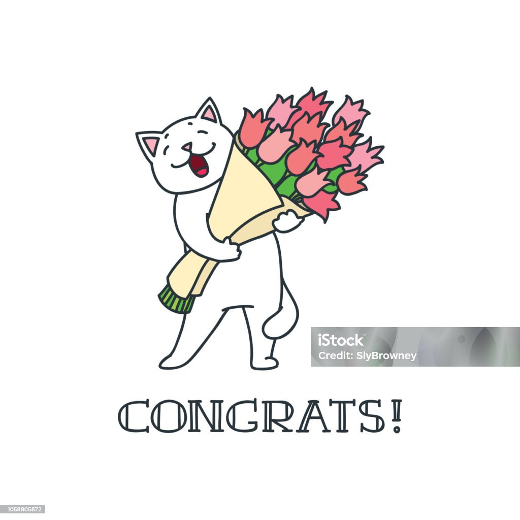 Congrats Stock Illustration - Download Image Now - Animal, Art ...