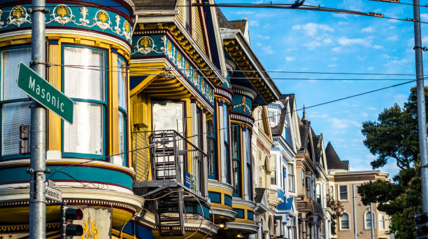 istock Row houses Victorian Architecture in Historic San Francisco 1058806236