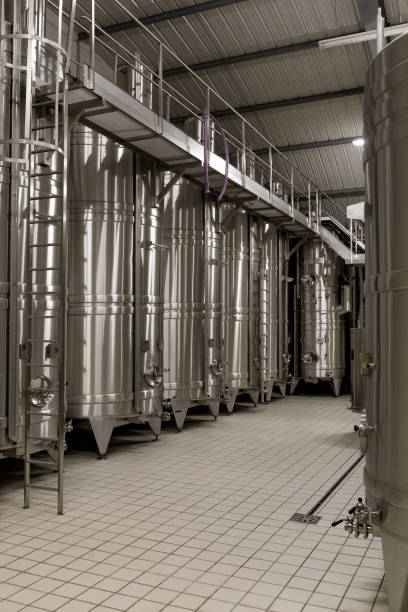 huge metal reservoirs