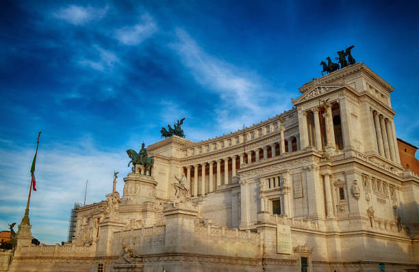 Nacional monumento de Victor Emmanuel II em Roma, Itália - foto de acervo