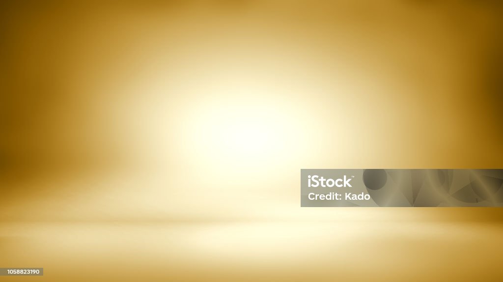 Fondo de oro - fondo vacío - vacío sala de estudio - Foto de stock de Fondos libre de derechos