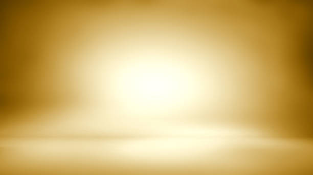 Gold background - empty background - empty studio room 3d3d lightbox photos stock pictures, royalty-free photos & images