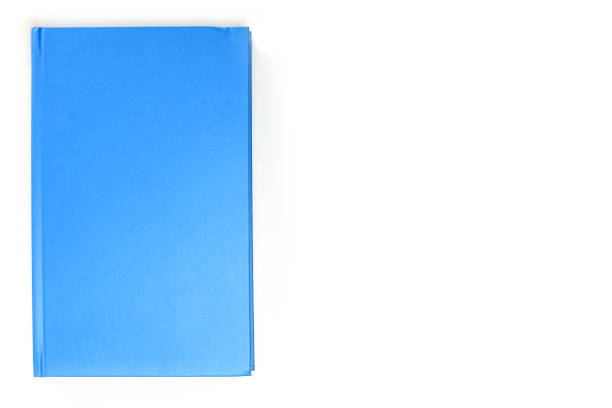 istock Blank blue book cover, front side view. Empty hardcover mock up, isolated on white background. 1058825706