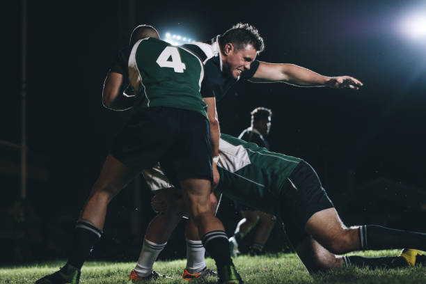 istock Rugby players competing in match 1058832340