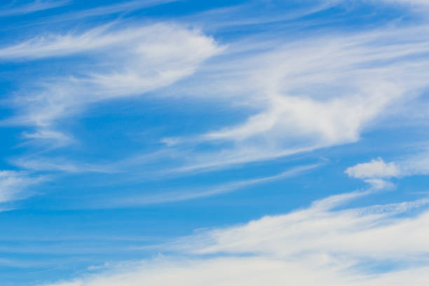 istock Air clouds in the blue sky. 1058837212