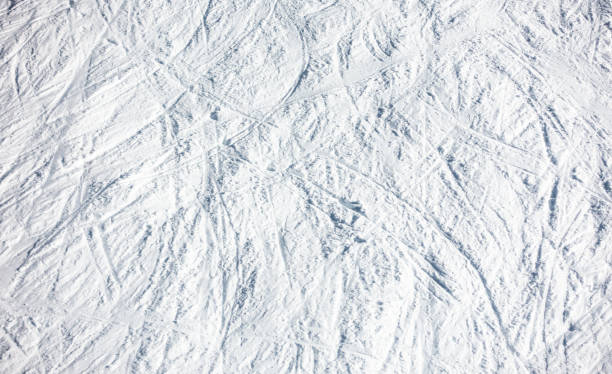 istock Ski tracks on the piste 1058849808