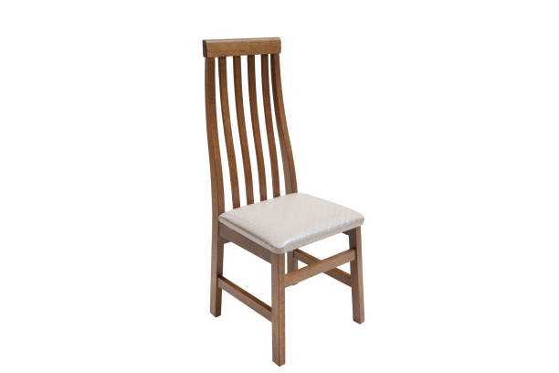 istock Wood chair. Object isolated of white background 1058852174