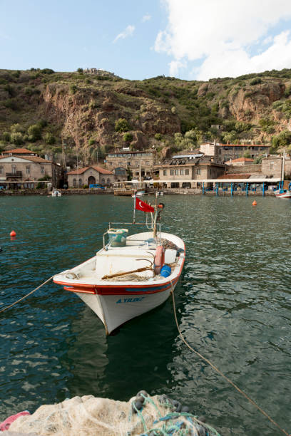 antico porto di assos - ayvacık foto e immagini stock