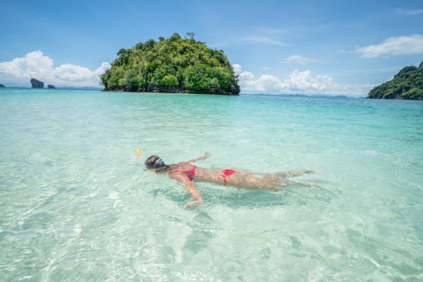 istock Snorkelling girl in Thailand 1058857276