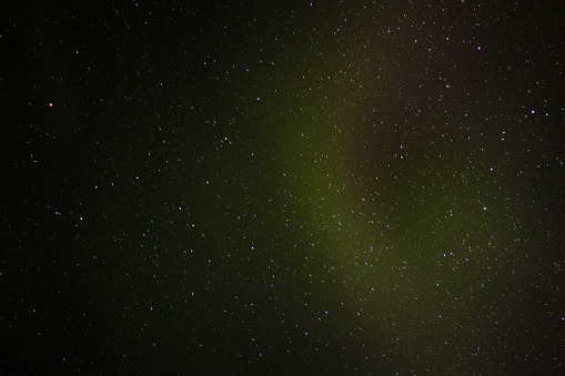 The northern lights are visible on clear, dark nights when there is geomagnetic activity