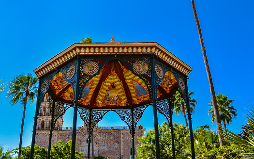 Colorful and Elaborately-Designed Bandstand - Alamos, Sonora, Mexico