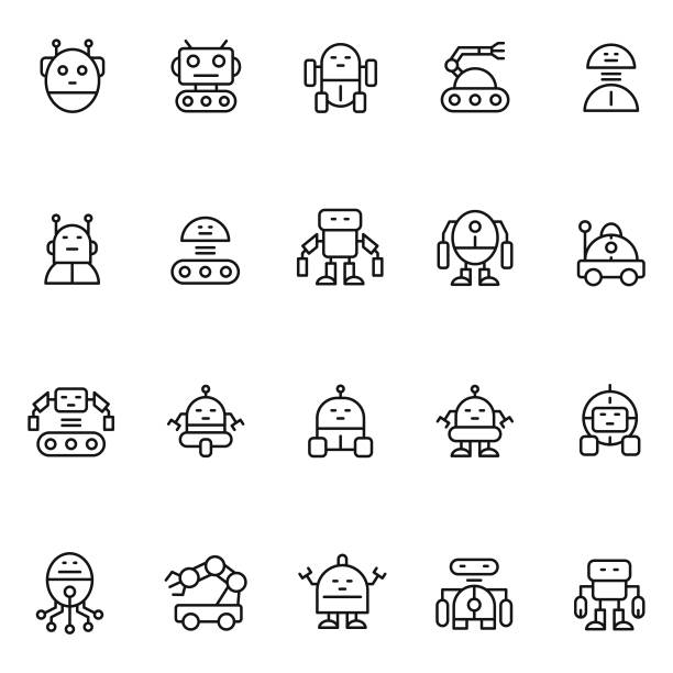 Robot icons Robot icons robot icons stock illustrations