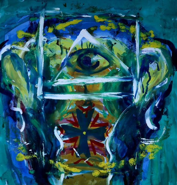 istock Abstract art painting of the elephant 1058880616