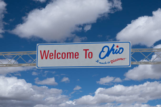 Welcome to Ohio Sign stock photo