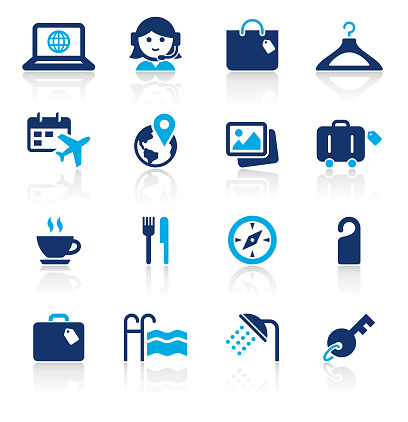 An illustration of travel two color icons set for your web page, presentation, apps and design products. Vector format can be fully scalable & editable.