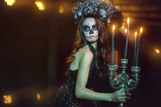 istock Woman with makeup for Halloween. 1058891738