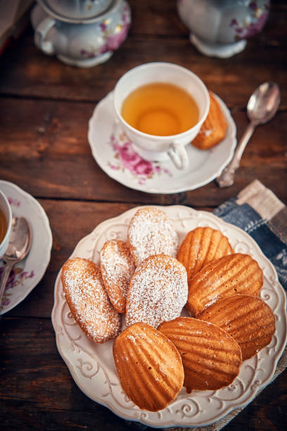 Madeleine Cakes served with Cup of Tea