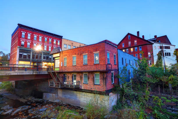 istock Downtown Brattleboro, Vermont along the Whetstone Brook 1058897814