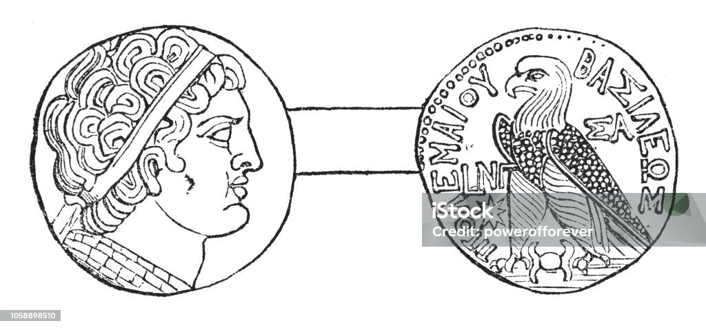Vetores de Diobol Bronze Ptolemaico Moeda De Ptolomeu Ii Filadelfo e mais  imagens de Moeda Grega - iStock