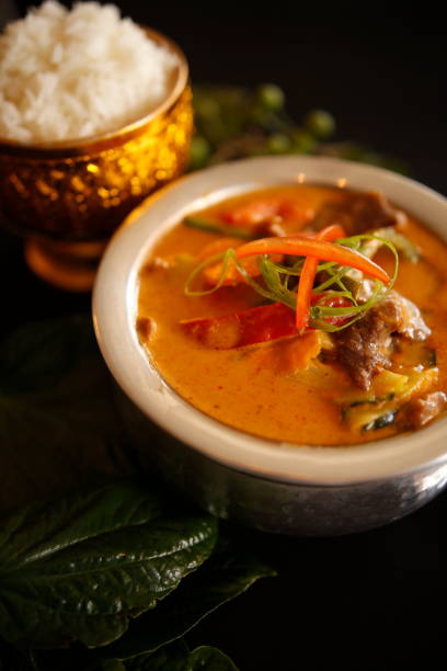 food of thailand2 - panang curry imagens e fotografias de stock