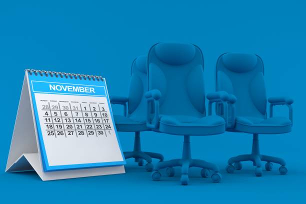 istock Business background with calendar 1058912470
