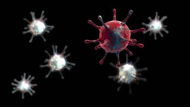 istock Virus, flu, view of a virus under a microscope, infectious disease. Bacteria and germs propagation 1058915368