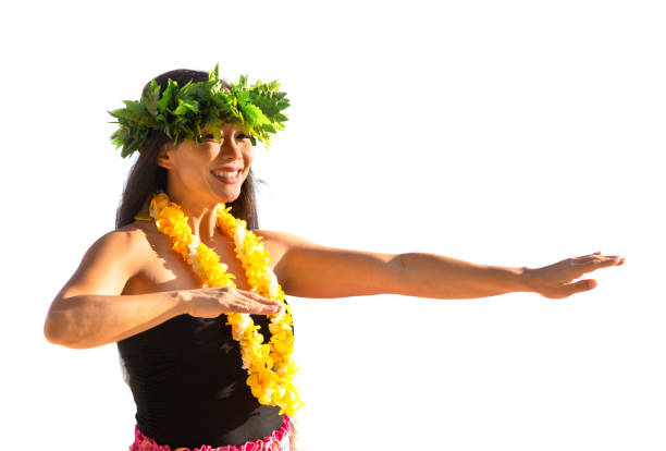 istock Hawaiian Hula Dancer Isolated on White Background 1058918876