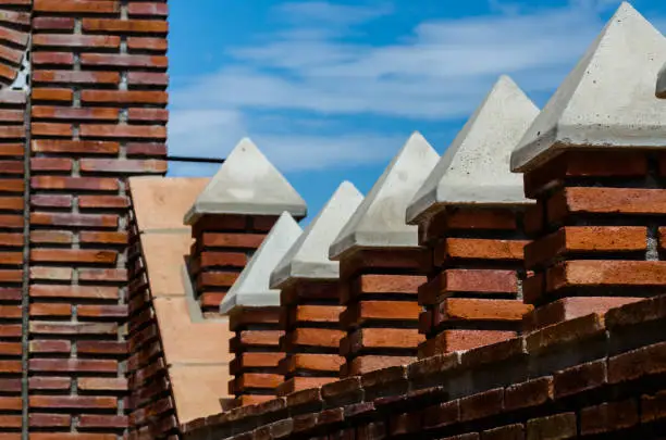 Photo of Typical Moorish defensive walls in a small town of Andalusia, a historic element of architecture