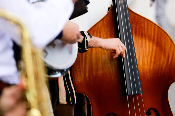 istock Cropped shot of man playing contrabass 1058932746
