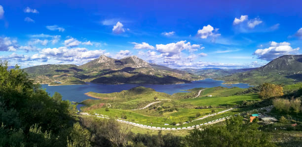 istock Aerial view of idyllic landscape 1058934100