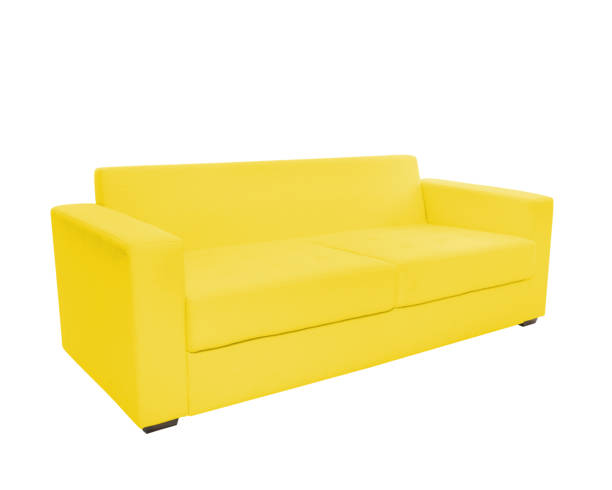 istock Three seats cozy color fabric sofa isolated on white background 1058935862
