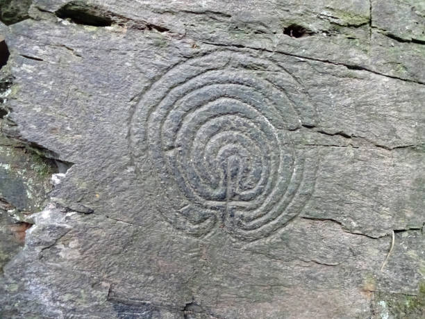 istock Labyrinth Rock Carvings, Rocky Valley, Cornwall 1058945128