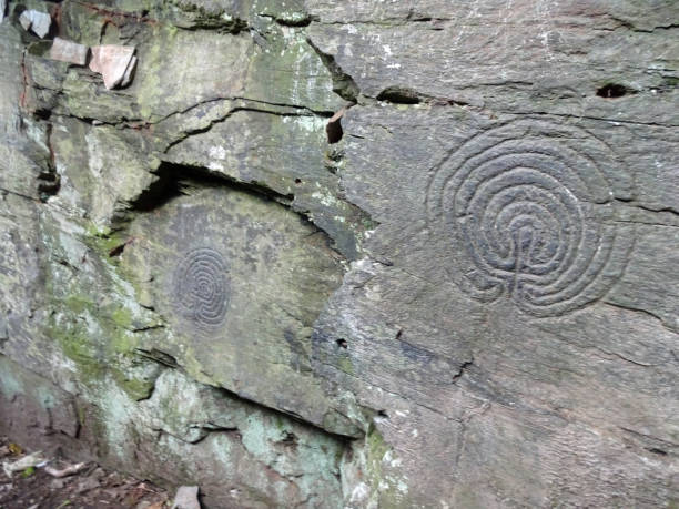istock Labyrinth Rock Carvings, Rocky Valley, Cornwall 1058945198