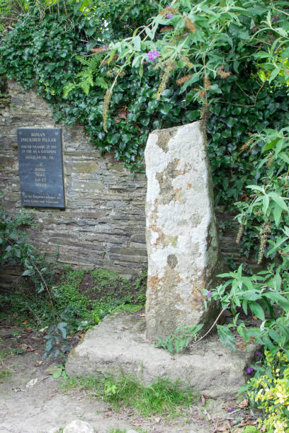 istock Inscribed Roman Stone near St Nectan's Glen, Cornwall 1058945496